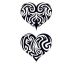 Srdce tribal - 2 kusy - tetování, tetovačky